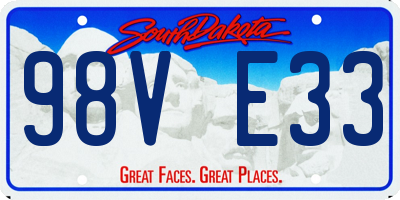 SD license plate 98VE33
