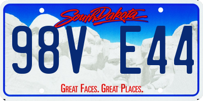 SD license plate 98VE44