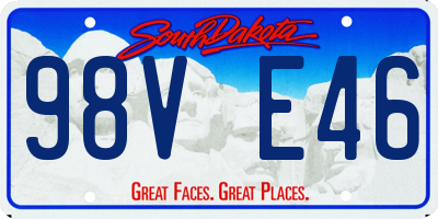 SD license plate 98VE46