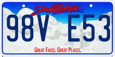 SD license plate 98VE53