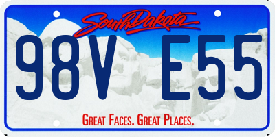 SD license plate 98VE55