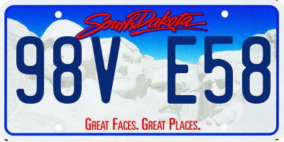 SD license plate 98VE58