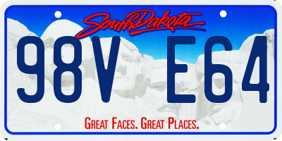 SD license plate 98VE64