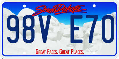 SD license plate 98VE70