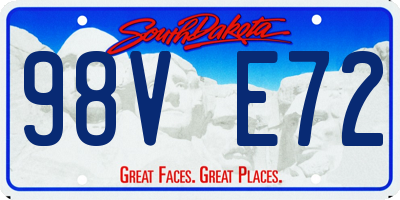 SD license plate 98VE72