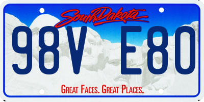 SD license plate 98VE80
