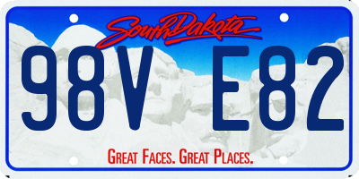 SD license plate 98VE82