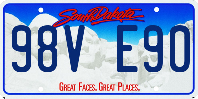 SD license plate 98VE90