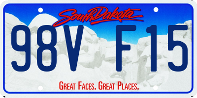 SD license plate 98VF15