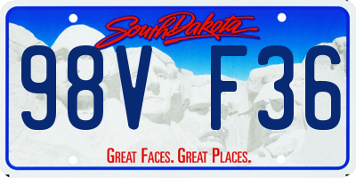 SD license plate 98VF36