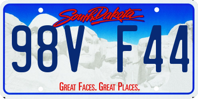 SD license plate 98VF44