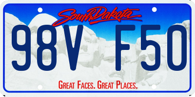 SD license plate 98VF50