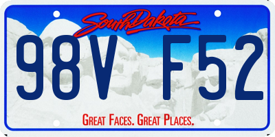 SD license plate 98VF52