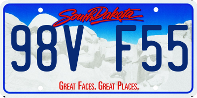 SD license plate 98VF55