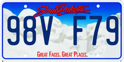 SD license plate 98VF79