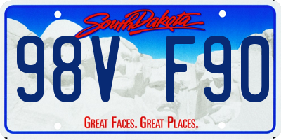SD license plate 98VF90