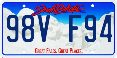 SD license plate 98VF94