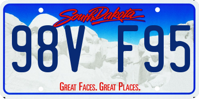 SD license plate 98VF95