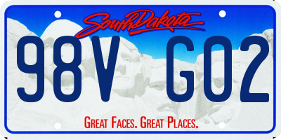 SD license plate 98VG02