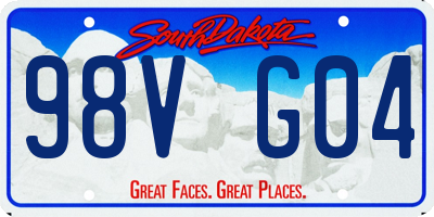 SD license plate 98VG04