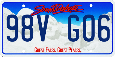SD license plate 98VG06