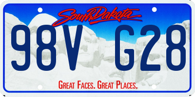 SD license plate 98VG28
