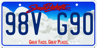 SD license plate 98VG90
