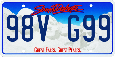 SD license plate 98VG99