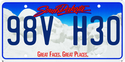 SD license plate 98VH30