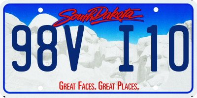 SD license plate 98VI10