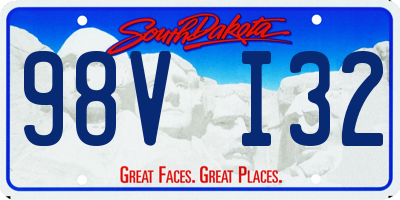 SD license plate 98VI32