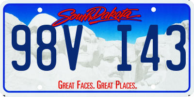 SD license plate 98VI43