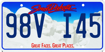 SD license plate 98VI45