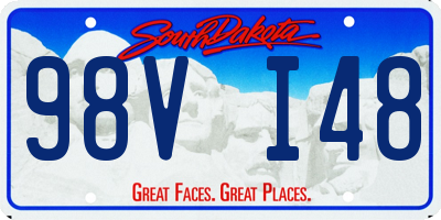 SD license plate 98VI48