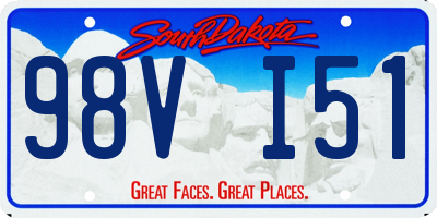 SD license plate 98VI51