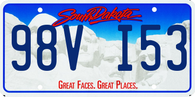 SD license plate 98VI53
