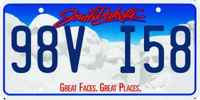 SD license plate 98VI58