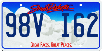 SD license plate 98VI62