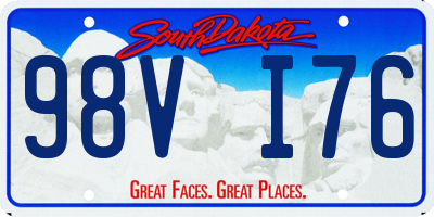 SD license plate 98VI76