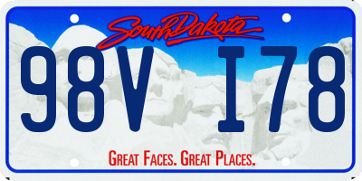 SD license plate 98VI78
