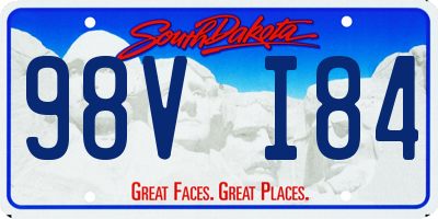 SD license plate 98VI84