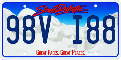 SD license plate 98VI88