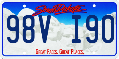 SD license plate 98VI90