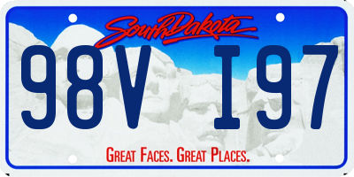 SD license plate 98VI97