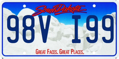 SD license plate 98VI99