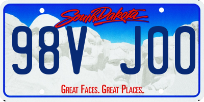 SD license plate 98VJ00