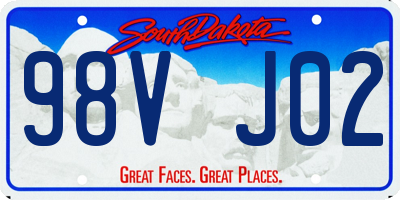 SD license plate 98VJ02