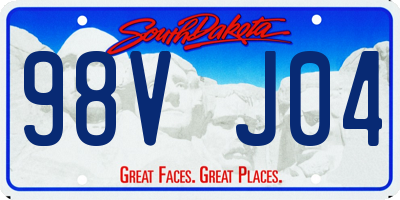 SD license plate 98VJ04