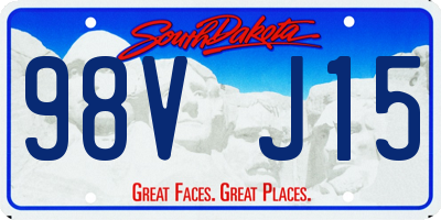 SD license plate 98VJ15