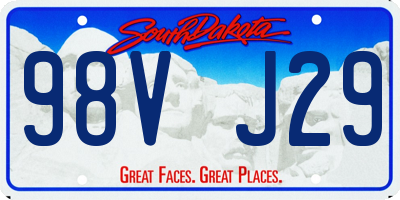 SD license plate 98VJ29
